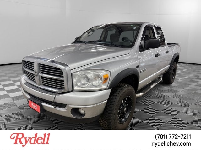 2008 Dodge Ram 1500 SLT in Bright Silver Metallic — front three-quarter view