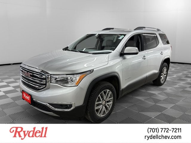 2018 GMC Acadia SLE in Quicksilver Metallic — front three-quarter view