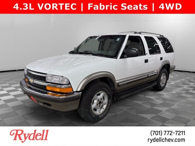 1999 Chevrolet Blazer LS in Summit White — front three-quarter view
