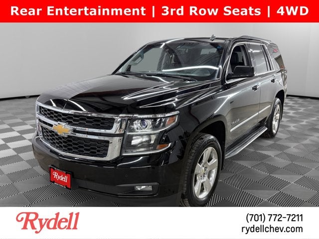 2015 Chevrolet Tahoe LT in Black — front three-quarter view