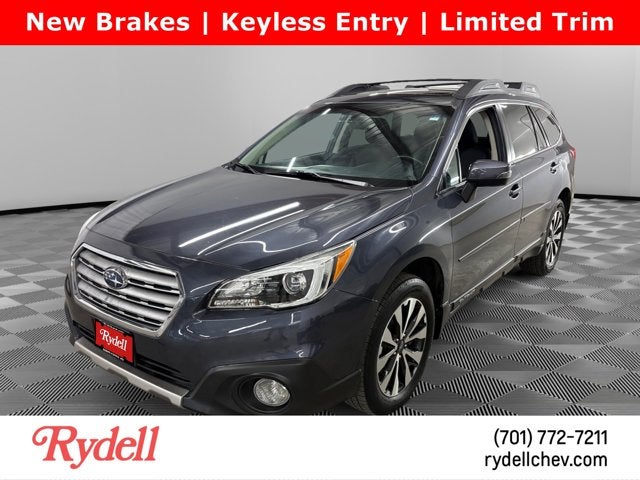 2017 Subaru Outback Limited in Carbide Gray Metallic — front three-quarter view